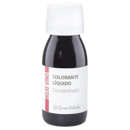 Colorante Concentrado Líquido Rojo Vino para Cosmética | Pigmentos Orgánicos en Estado Líquido, Solubles en Agua | Ideal para Cremas, Champú, Perfumes y Más | Calidad Profesional | 75 ml