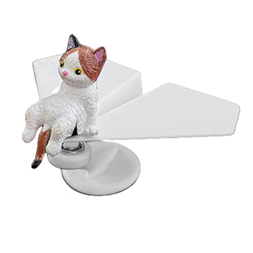 RETUOLWAG Figura decorativa de avión oscilante con movimiento inercial, adorable escultura de resina, pequeño acento decorativo para escritorio, oficina, coche, fácil de transportar