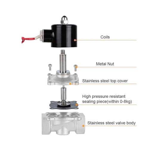 Électrovanne 3/4 220V en acier inoxydable avec joint EPDM normalement fermée pour eau
