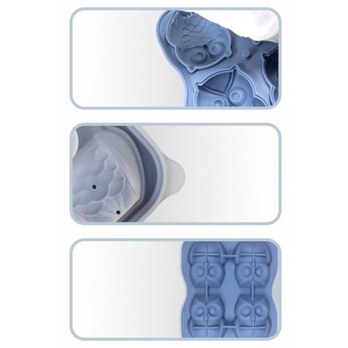 Molde para cubos de hielo 3D de silicona rosa miniatura 7