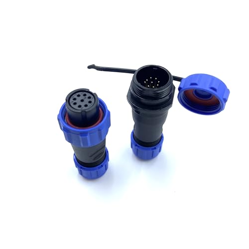 SP13 9 poli Aeronautica Connettore IP68 Impermeabile 9 pin di Saldatura Femmina Spina e Maschio Presa Rotondo in Linea Tipo Aviation per Lampade Esterne 125V 3A