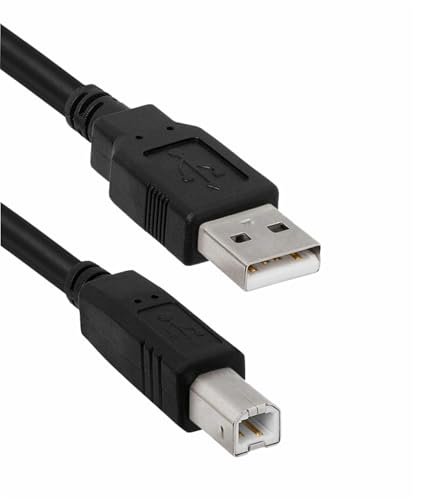 USB Printer Cable 2M USB 2.0 Type A to Type B High-Speed Data Transfer Compatible with All Printers Scanners and Other Devices Premium Durable Design Printer Cable for HP Dell Canon Samsung