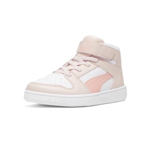 PUMA Kids Girls Rebound Layup High Sneakers Shoes Casual - Pink, White2