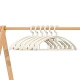 JC 20 Pack Available- Heavy Duty Hangers for Coats, Pants - Non Slip Clothes Hanger Set -Plastic Clothes Hanger with Hooks and Aromatherapy Design(White)