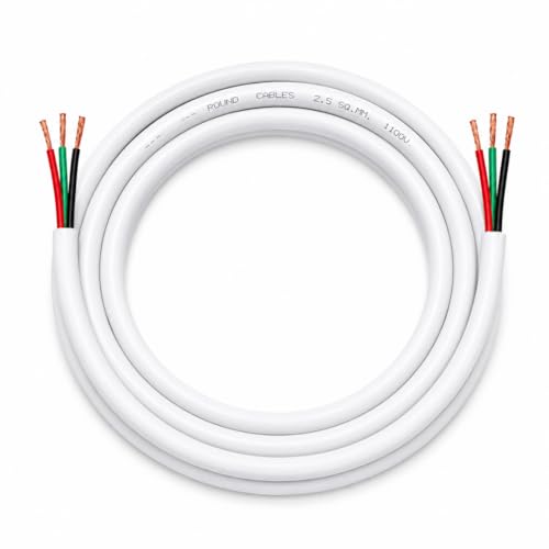 Image of Hi-Plasst 1 Metre 2.5 Sq.mm 3 Core Round Cable Wire | Flexible Copper Electrical Cable with PVC Insulation | Power Wire for AC, Geyser, Washing Machine, Water Pump & Home Wiring