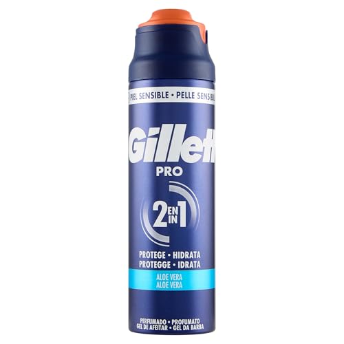 Gillette Pro Gel de Afeitar Hombre para Pieles Sensibles, 200 ml