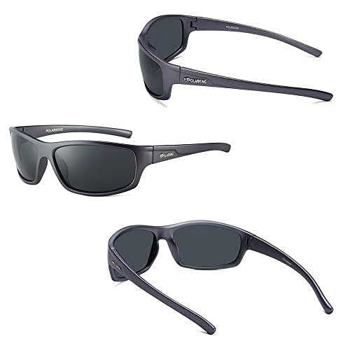 image for POLARKING 2 PACK Polarized Sport Sunglasses for Men Matte Finish Sun g