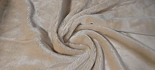 Tissu CRS Fur Fabrics Oatmeal fausse fourrure haut de gamme 1m