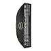 Glow EZ Lock 12x56 Quick Strip Rectangular Bowens Mount Softbox w/External, Internal Diffusers, Deflector Disk, Grid and Soft Box Speedring Adapter for Studio Softbox Lighting