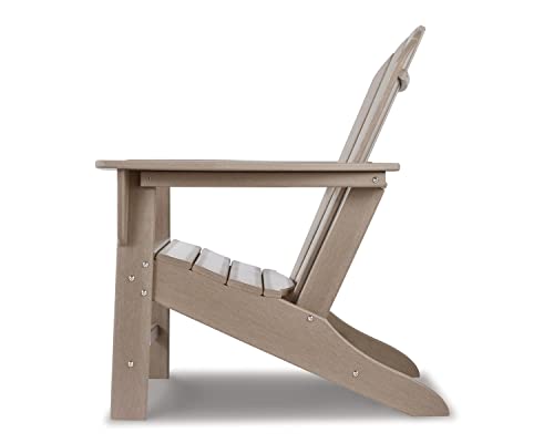 Signature Design by Ashley 1-Piece HDPE Outdoor Adirondack Chair, Driftwood - image 5