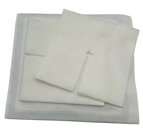 High Absorbent Non-Woven Split Drain Sponges, 6 Ply 2” X 2” Precut Gauze Sponge for I.V. and Tracheostomy Dressings, 2 Per Pack, 70 Packs, 140 Total and 2 Tapes miniatura 4