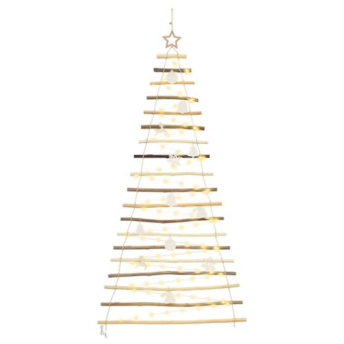 vidaXL Árbol de Navidad Natural 180 cm Madera Maciza de Fresno, Sala, Decoración Moderna, Árbol de Navidad Hecho a Mano, Decoración única para el hogar, Toque Minimalista