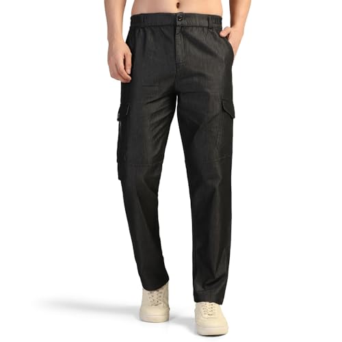 Image of TOPLOT Men's Regular Fit Causal Trouser || Pant for Man || Jeans for Man (Cargo-Jeans-5259)