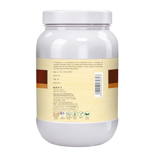 Image of Herbal Hills Triphala Tablets, (700 Tablets Pack) | Supports Healthy Digestion & Detox | Triphalahills Supplement For Constipation, Gut Cleanse & Metabolism | With Amla, Haritaki & Baheda Pack of 4