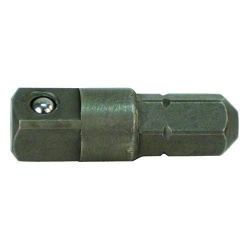 Square Driver Adapter Head, 1/4" Male Hex Drive to 1/4" Male Square
