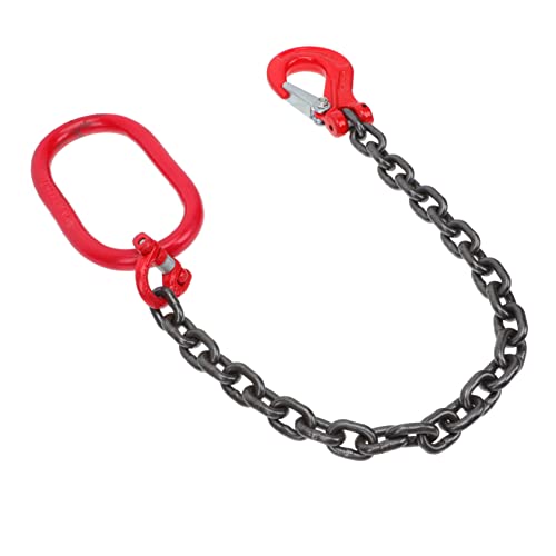 IMIKEYA Catena Sollevamento Professionale con Gancio Imbracatura Singola Resistente e Trattata Termicamente per Uso Industriale e