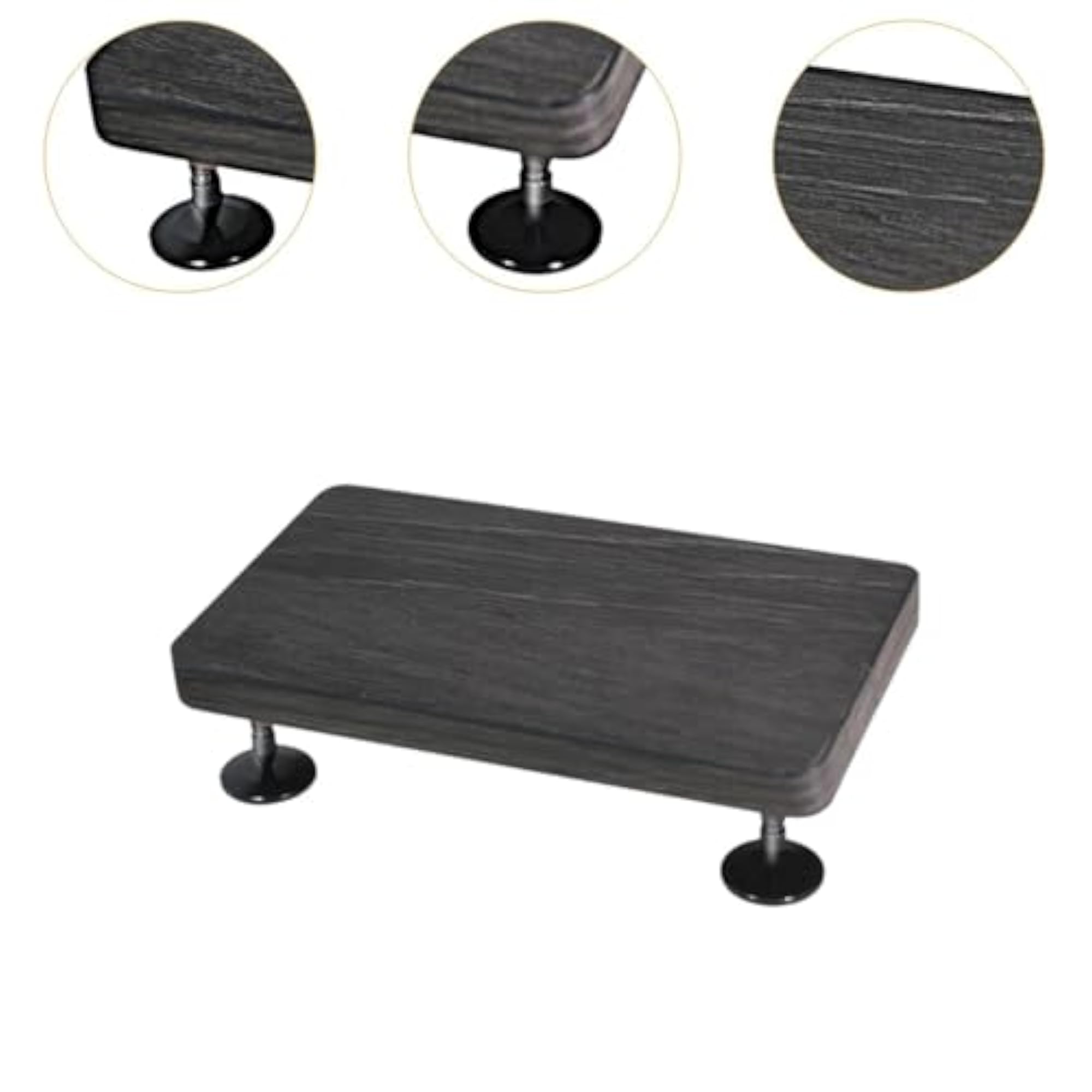 Wood Desktop Speaker Stand for Music Studio Speakers, Black