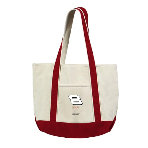 Northwest NASCAR Dale Earnhardt Jr. Number Canvas Tote Bag with Colored Strap, 15x21 Inch