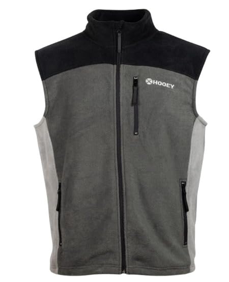 Charcoal Hooey Fleece Vest Youth with Grey/Black Accents