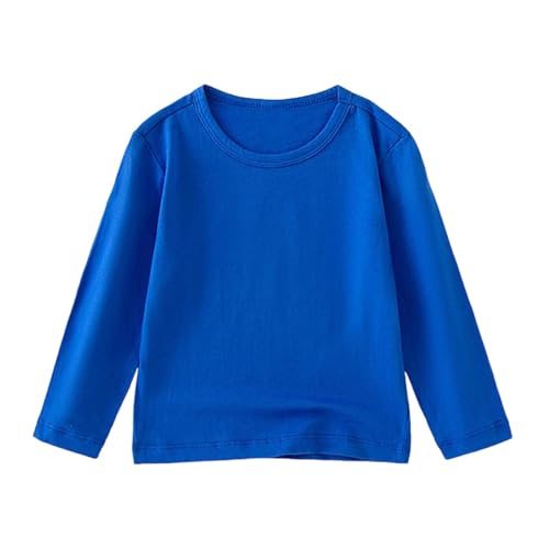 2 Pack Toddler Girls Cotton T-Shirts Kids Soft Casual Crewneck Top Boys Basic Solid Long Sleeve Tees for 1-11 Years4