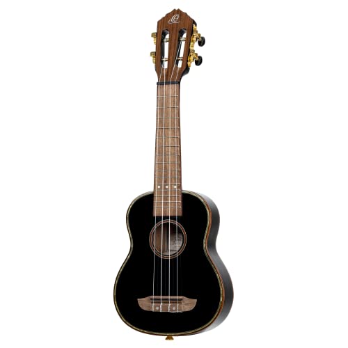 Ortega Guitars Ukulélé Soprano noir – Série Onyx – housse Deluxe incluse – épicéa/acajou (RUOX-SO) - Les Beatles, Paul McCartney, John Lennon, RIngo Starr, George Harrison Ortega Guitars Ukulélé Soprano noir - Série Onyx - housse Deluxe incluse - épicéa/acajou (RUOX-SO) – Image 4