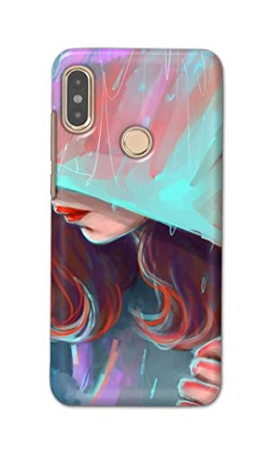 Image of PRINTFIDAA Pretty Woman Under The Umbrella Painting Printed Designer Hard Case for Redmi Note 5 Pro Back Cover -(e) RPM1007