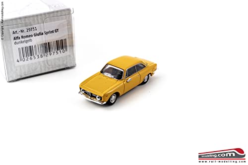  BREKINA 29751 - H0 1:87 - Auto modellino Alfa Romeo Giulia Sprint GT gialla 1974