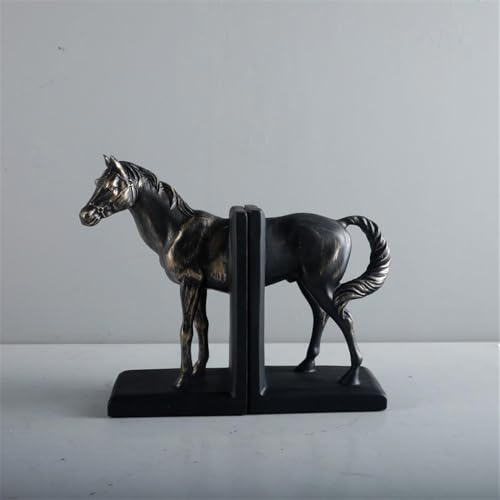 Sujetalibros de caballo de resina retro chino con acabado artesanal de lujo 4