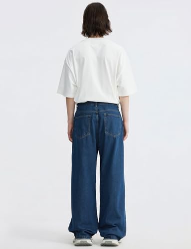 Mens Baggy Jeans Y2k Loose Fit Skater Jeans Casual Vintage Plain Wide Leg Grunge Pants Straight Leg Hip Hop Denim Jeans4