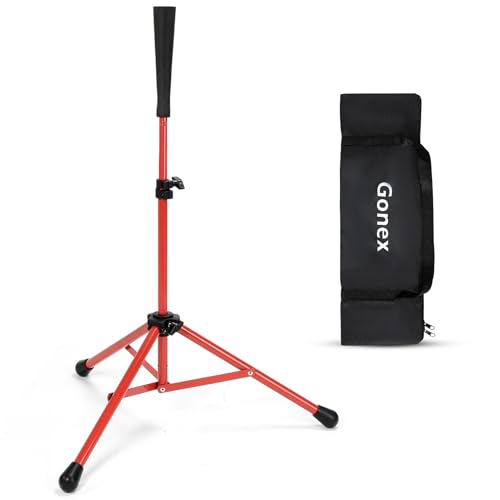 Image of Gonex Baseball Batting Tee for Kids Women & Men Travel Tee Ball Tripod for Baseball Practice Training Aid, Softball T-Ball Hitting Tee for Youth & Adult, Collapsible Portable, with Carrying Bag