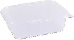 Pote Descartável, Prafesta, 500 ml, Retangular, Com Tampa, Pacote com 24 Unidades