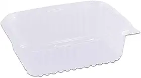Pote Descartável, Prafesta, 500 ml, Retangular, Com Tampa, Pacote com 24 Unidades
