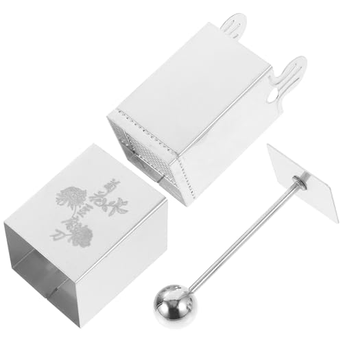 Lurrose Molde Cortador de Tofu de Acero Inoxidable Diseño Flor de Crisantemo, 225 Cortes para Tofu y Queso, Herramienta Manual para Cocina Doméstica y Profesional