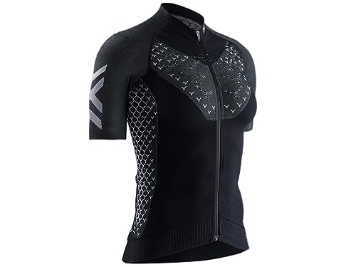 X-Bionic Twyce 4.0 Bike Zip Short Sleeve Camiseta de Manga Corta, Mujer, Negro (Opal Black/Arctic White), S