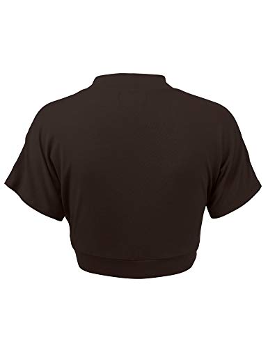 Image of Lock and Love Women's Versatile Open Front Lightweight Short Sleeve Bolero Shrug
