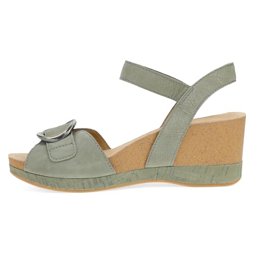 Image of Dansko Stella Multi-Strap Wedge Sandal for Women - Cork /EVA Wedge with Arch Support -Fully Adjustable Straps-Lightweight Rubber Outsole