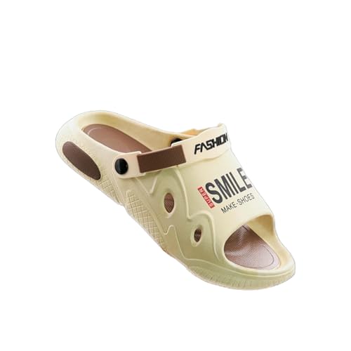 Shower Slipper Men's Thick-Soled Outdoor Non-Slip Soft-Soled Sports ls for Use-blackge-44-45 (Khaki 42)