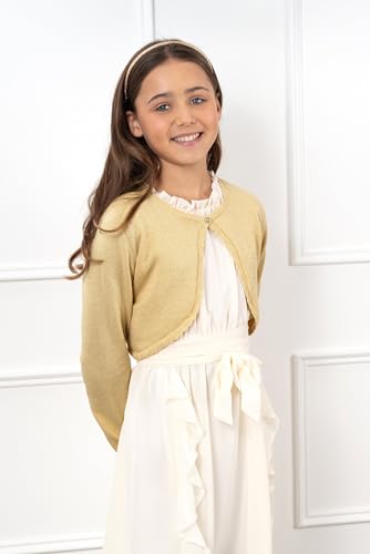 BlackButterfly Girls Long Sleeve Sparkle Cardigan Childrens Kids Bolero Shrug4