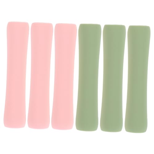 Zynphancer 6個 シリコンスタイラスペンカバー ? 落下防止 滑り止め設計 手書き操作に最適 for Apple Pencil (6X1X1CM,アソートカラー)