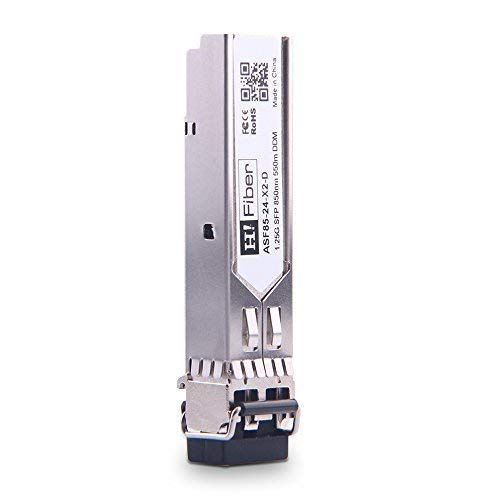 H!Fiber.com Gigabit Ethernet Media Converter, 1.25G SFP to RJ45 Fiber to copper, with a SFP Transceiver (1000Base-SX, 550m, multimode)
