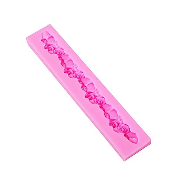 LZYY Kerzenform 10 Teile/Satz Rose Blume Kuchen Grenze Silikonform Hochzeit Fondant Kuchen Dekorieren Werkzeuge Gumpaste…