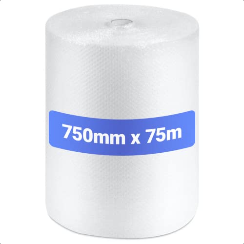 Image of Schott Packaging Large Roll of Quality Bubble Wrap 750mm x 75m - Small Bubbles | Strong and Great for House Moving, Removals and Storage SP750MM | Fast & Free UK Delivery