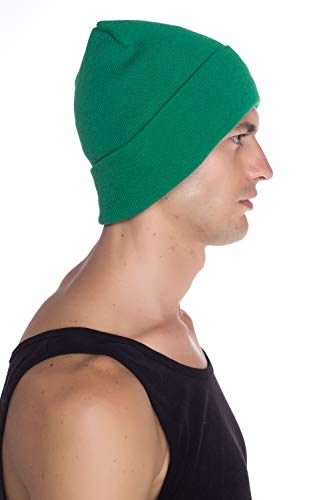Image of Top Level Beanie Men Women - Unisex Cuffed Plain Skull Knit Hat Cap