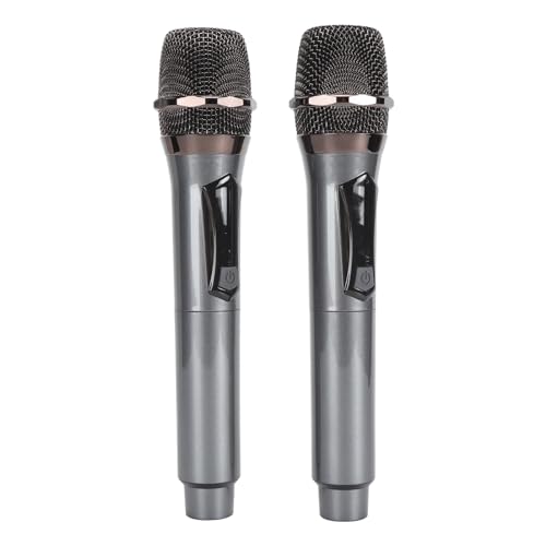 Yoidesu Wireless Microphone, Professional Dual Handheld Cordless Dynamic Mic System, Karaoke Microphone Set with Smart LED Display for Singing, Karaoke, Wedding, DJ, Party