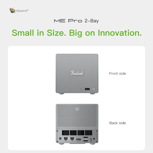 Image of Beelink Mini PC, ME Pro NAS N150 16GB LPDDR5 1TB SSD, 2.5G+5GE LAN /WiFi 6 /BT5.4, Mini Desktop Computer 3*M.2 PCIe3.0 SSD Slots + 2*HDD Bays for Office /HTPC /NAS Storage /Data Center