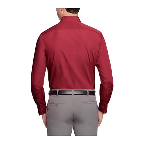 Image of Van Heusen Men's Poplin Regular Fit Solid Point Collar Dress Shirt