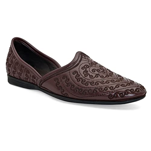 Image of San Frissco Men Faux Leather Atlantis Cherry Mojaris