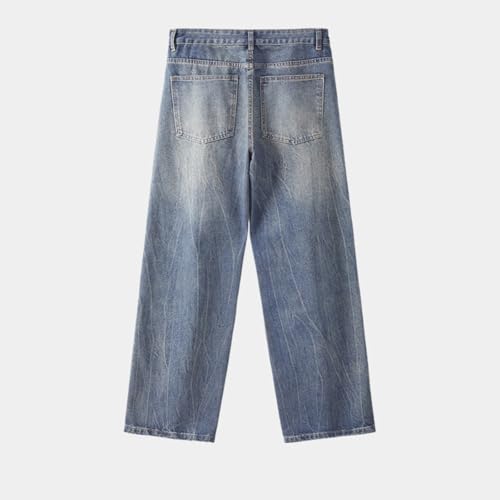 Jeans Pants Trousers Denim Autumn Vintage High Street Men's Classic Washed2