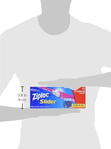 image for Ziploc Slider Storage Bags with New Power Shield Technology, For Food,