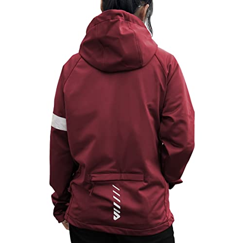 Wulibike Cycling Jackets for Womens Running Jacket Winter Thermal Reflective Hoodie Windproof Coat...
